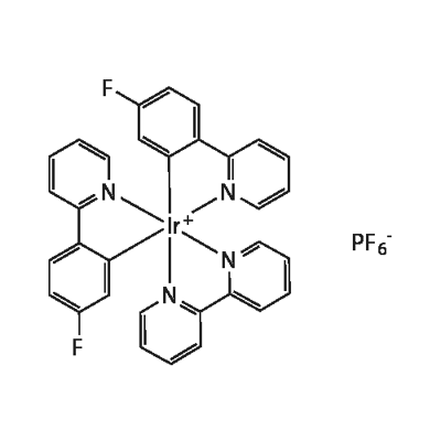 (2,2'-bipyridyl) bis [2- (4-fluorophenyl) pyridine] iridium (III) hexafluorophosphate 구조식 이미지