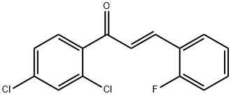 (2E)-1-(2,4-dichlorophenyl)-3-(2-fluorophenyl)prop-2-en-1-one Structure