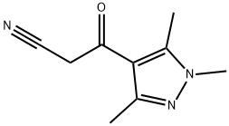 3-oxo-3-(1,3,5-trimethyl-1H-pyrazol-4-yl)propanenitrile 구조식 이미지