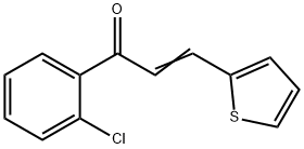 (2E)-1-(2-chlorophenyl)-3-(thiophen-2-yl)prop-2-en-1-one 구조식 이미지