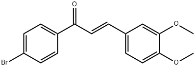 (2E)-1-(4-bromophenyl)-3-(3,4-dimethoxyphenyl)prop-2-en-1-one 구조식 이미지