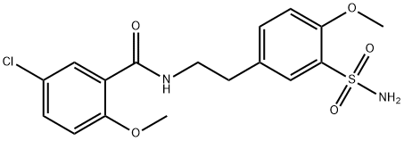 N-[2-[3-(AMINOSULFONYL)-4-METHOXYPHENYL]ETHYL]-5-CHLORO-2-METHOXY-BENZAMIDE Structure