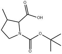 3-Methyl-pyrrolidine-1,2-dicarboxylic acid 1-tert-butyl ester Structure