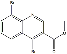 3-Quinolinecarboxylic acid,4,8-dibromo-,methyl ester Structure