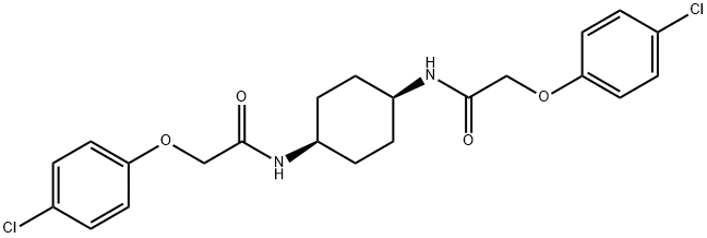 N,N'-(cis-Cyclohexane-1,4-diyl)bis(2-(4-chlorophenoxy)acetamide) 구조식 이미지