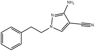 3-amino-1-phenethyl-1H-pyrazole-4-carbonitrile Structure