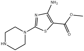 methyl 4-amino-2-(piperazin-1-yl)thiazole-5-carboxylate 구조식 이미지