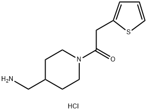 1-[4-(aminomethyl)piperidin-1-yl]-2-(thiophen-2-yl)ethan-1-one Structure