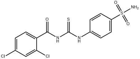 N-({[4-(aminosulfonyl)phenyl]amino}carbonothioyl)-2,4-dichlorobenzamide Structure