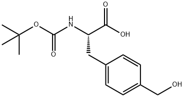 Boc-L-4-hydroxymethyl-Phenylalanine 구조식 이미지