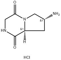 (7R,8aS)-7-aminohexahydropyrrolo[1,2-a]pyrazine-1,4-dione hydrochloride Structure