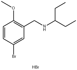 N-(5-bromo-2-methoxybenzyl)-3-pentanamine hydrobromide Structure