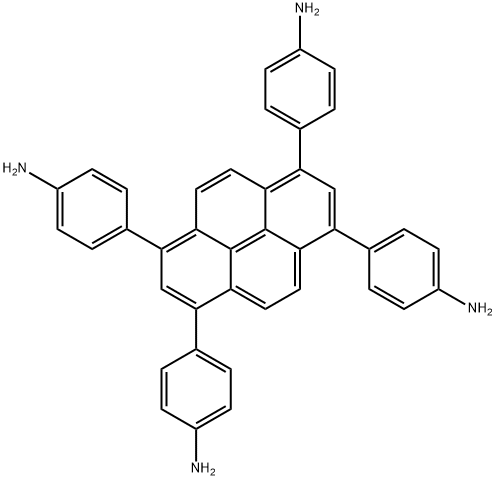 4,4',4'',4'''-(pyrene-1,3,6,8-tetrayl)tetraaniline 구조식 이미지