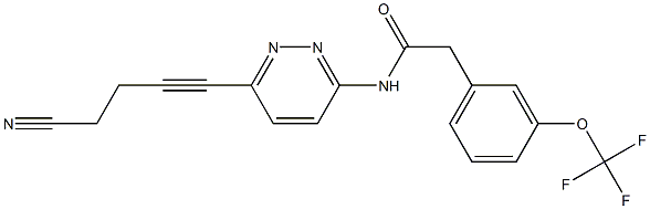 N-[6-(4-cyanobut-1-ynyl)pyridazin-3-yl]-2-[3-(trifluoromethoxy)phenyl]acetamide Structure