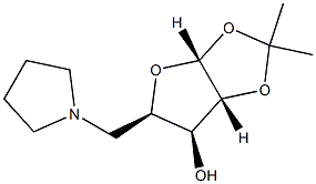 (3aR,5R,6S,6aR)-2,2-dimethyl-5-[(pyrrolidin-1-yl)methyl]-tetrahydro-2H-furo[2,3-d][1,3]dioxol-6-ol 구조식 이미지