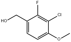 (3-Chloro-2-fluoro-4-methoxyphenyl)methanol 구조식 이미지