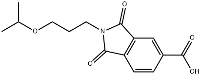 1,3-dioxo-2-[3-(propan-2-yloxy)propyl]-2,3-dihydro-1H-isoindole-5-carboxylic acid 구조식 이미지