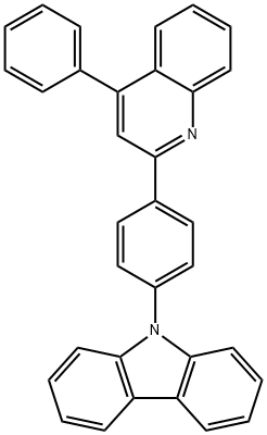 9-(4-(4-Phenylquinolin-2-yl)phenyl)-9H -carbazole 구조식 이미지
