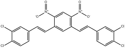 1,5-Bis[(E)-2-(3,4-dichlorophenyl)vinyl]-2,4-dinitrobenzene 구조식 이미지