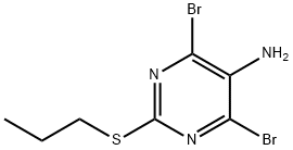 4,6-DIBROMO-2-(PROPYLTHIO)PYRIMIDIN-5-AMINE 구조식 이미지