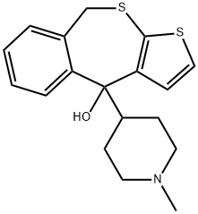 4-(1-methylpiperidin-4-yl)-4,9-dihydrobenzo[e]thieno[2,3-b]thiepin-4-ol Structure