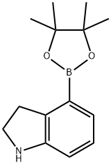 4-(4,4,5,5-Tetramethyl-[1,3,2]dioxaborolan-2-yl)-2,3-dihydro-1H-indole 구조식 이미지