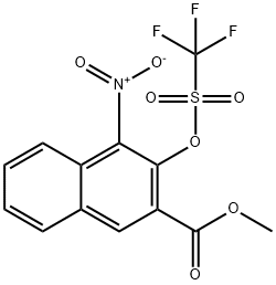 methyl 4-nitro-3-(((trifluoromethyl)sulfonyl)oxy)-2-naphthoate Structure