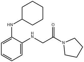 2-((2-(cyclohexylamino)phenyl)amino)-1-(pyrrolidin-1-yl)ethanone Structure