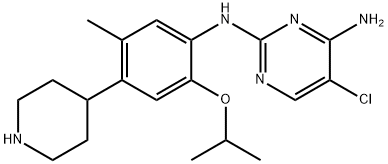 5-chloro-N2-(2-isopropoxy-5-methyl-4-(piperidin-4-yl)phenyl)pyrimidine-2,4-diamine Structure