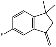 6-FLUORO-3,3-DIMETHYL-2,3-DIHYDRO-1H-INDEN-1-ONE 구조식 이미지