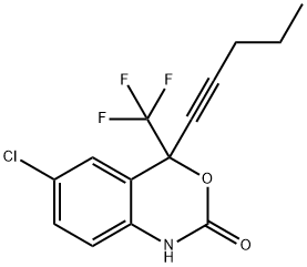 6-chloro-4-pent-1-ynyl-4-(trifluoromethyl)-1H-3,1-benzoxazin-2-one 구조식 이미지