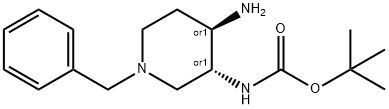 (trans-)tert-butyl  4-amino-1-benzylpiperidin-3-ylcarbamate 구조식 이미지