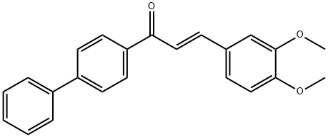 (2E)-1-{[1,1-biphenyl]-4-yl}-3-(3,4-dimethoxyphenyl)prop-2-en-1-one Structure