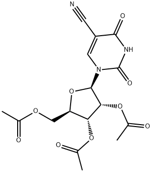 2',3',5'-Tri-O-acetyl-5-cyanouridine 구조식 이미지