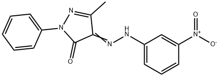 5-methyl-4-[(3-nitrophenyl)hydrazono]-2-phenyl-2,4-dihydro-3H-pyrazol-3-one 구조식 이미지