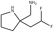 [2-(2,2-DIFLUOROETHYL)PYRROLIDIN-2-YL]METHANAMINE 구조식 이미지