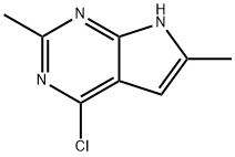 4-chloro-2,6-dimethyl-7H-pyrrolo[2,3-d]pyrimidine Structure