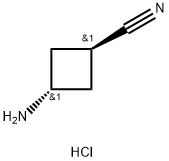 trans-3-aminocyclobutanecarbonitrile hydrochloride Structure