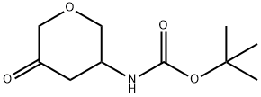 tert-butyl N-(5-oxooxan-3-yl)carbamate 구조식 이미지