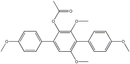 [1,1':4',1''-Terphenyl]-2'-ol,3',4,4'',5'-tetramethoxy-, acetate (9CI) 구조식 이미지