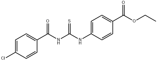 ethyl 4-({[(4-chlorobenzoyl)amino]carbonothioyl}amino)benzoate 구조식 이미지