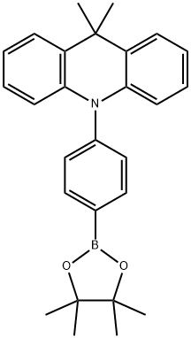 9,9-Dimethyl-10-[4-(4,4,5,5-tetramethyl-[1,3,2]dioxaborolan-2-yl)-phenyl]-9,10-dihydro-acridine Structure