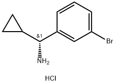 (1R)(3-BROMOPHENYL)CYCLOPROPYLMETHYLAMINE HYDROCHLORIDE Structure