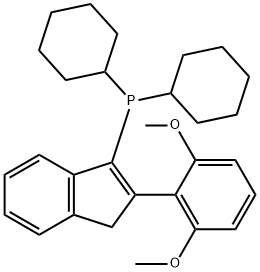 dicyclohexyl[2-(2,6-dimethoxyphenyl)-1H-inden-3-yl]Phosphine 구조식 이미지