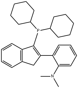 2-[3-(dicyclohexylphosphino)-1H-inden-2-yl]-N,N-dimethylBenzenamine Structure