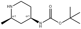 tert-butyl [cis-2-methyl-4-piperidinyl]carbamate Structure