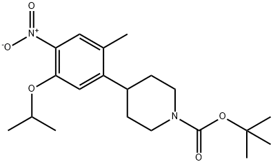 tert-butyl 4-(5-isopropoxy-2-methyl-4-nitrophenyl)piperidine-1-carboxylate 구조식 이미지