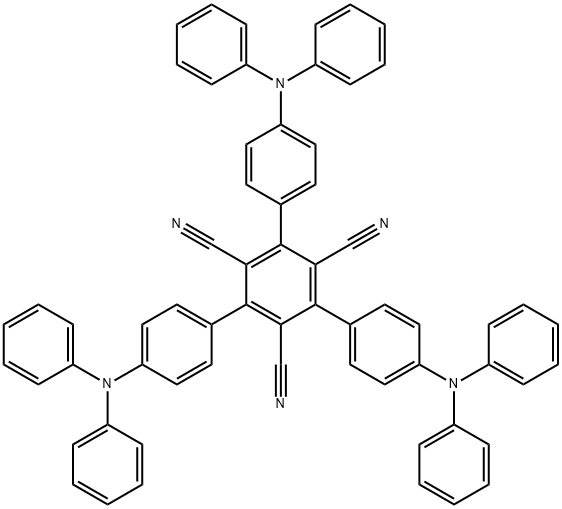 1,3,5-Tris(4-(diphenylamino)phenyl)-2,4,6-tricyanobenzene Structure