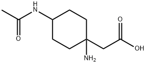 (4-Acetylamino-1-amino-cyclohexyl)-acetic acid 구조식 이미지