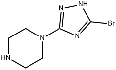 1-(3-bromo-1H-1,2,4-triazol-5-yl)piperazine hydrobromide 구조식 이미지